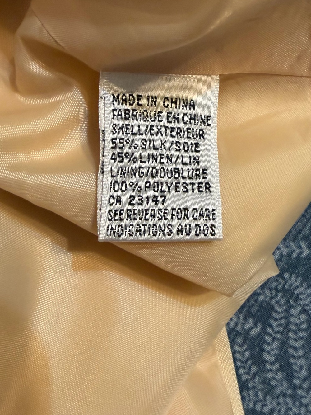 Talbots Cream Silk/Linen Notch-Collar Button Front Blazer size 6 - Picture 4 of 7